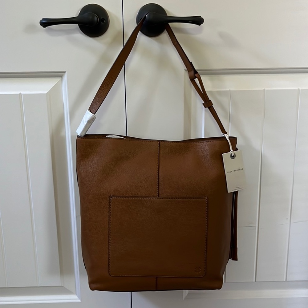 Lucky Brand Saun Hobo Pebble Leather Shoulder Bag, Soft and Beautiful! Brand New